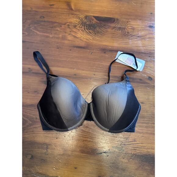 Natori Bra 32D Black Cafe T-Shirt Side Effect Underwire Contour 731311 $72 NWT - Picture 3 of 7